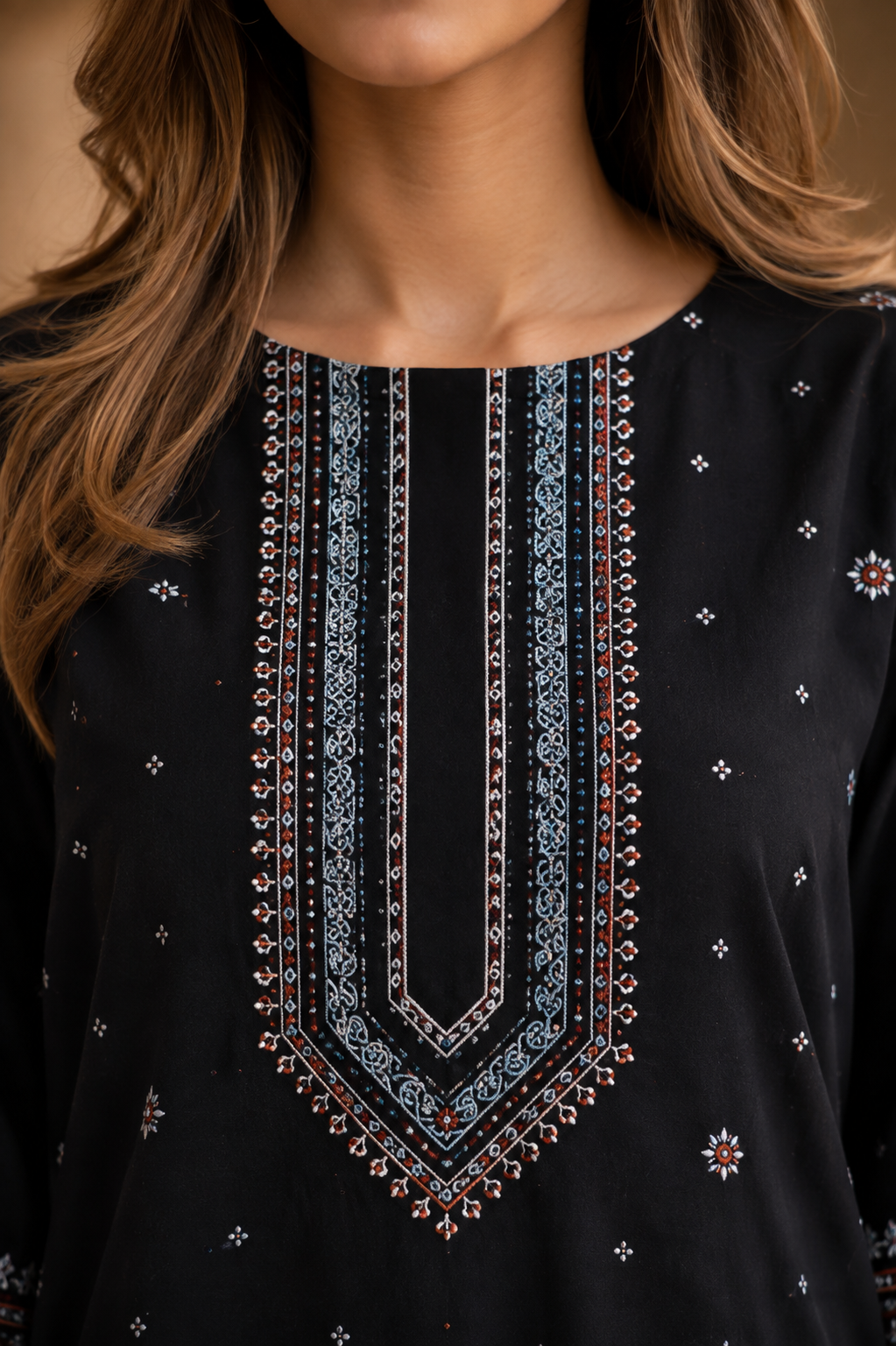 NOIR EMBROIDERED